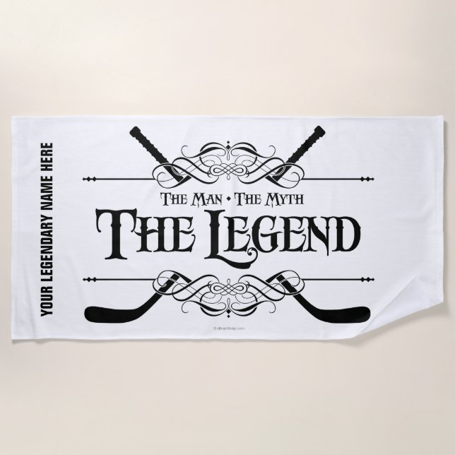 The (Hockey) Legend Beach Towel (Front)