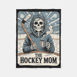 The Hockey Mom Funny Design Fleece Blanket