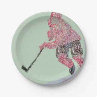 The Hockey Player Paper Plate