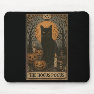 The Hocus Pocus Cat Pumpkin Lantern Mystical Spook Mouse Pad