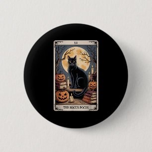 The Hocus Pocus Tarot Halloween Cat Pumpkin Mystic 6 Cm Round Badge