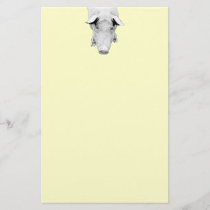 The Hog in Black and White Stationery