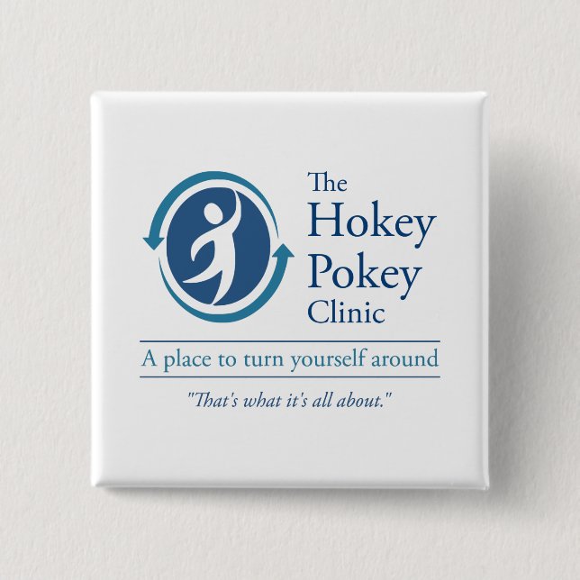 The Hokey Pokey Clinic 15 Cm Square Badge (Front)