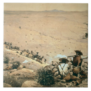 'The Hold Up', c.1900 (oil on canvas) Tile