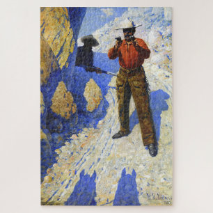 The Hold Up (The Ambush) 1903 William R. Leigh Jigsaw Puzzle