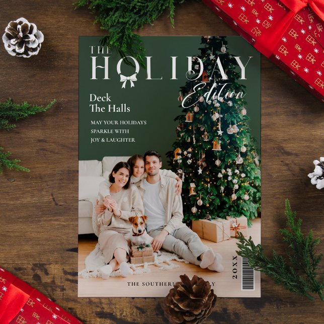 The Holiday Edition Family Photo Magazine Cover Card (The Holiday Edition Family Photo Magazine Cover)