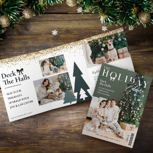 The Holiday Edition Family Photo Magazine Cover Tri-Fold Holiday Card