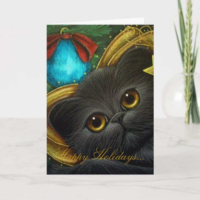 The Holiday Fairy Cat Card (Front)