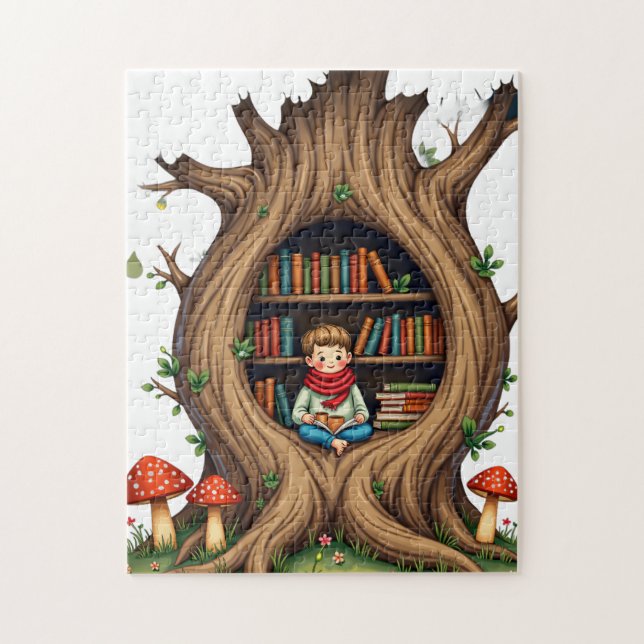 The Hollow Tree Nook Jigsaw Puzzle (Vertical)