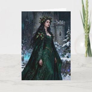 The Holly Queen Christmas Holiday Card