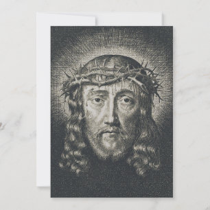 The Holy Face crowned with thorns Holiday Card