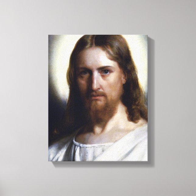 The Holy Face of Jesus Devotional Image. Canvas Print (Front)