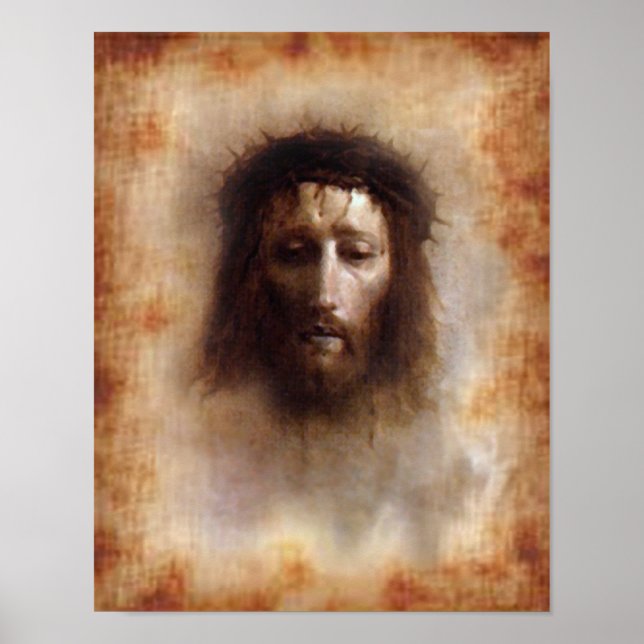 The Holy Face of Jesus Devotional Image. Poster (Front)