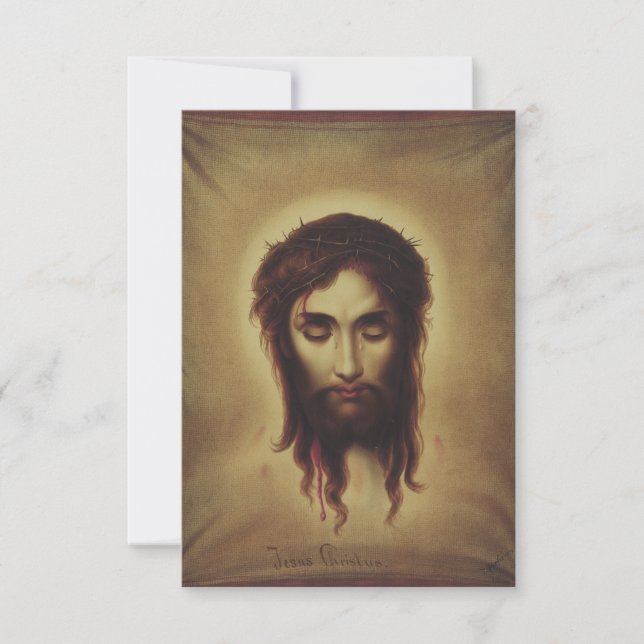 The Holy Face Of Jesus Holy Card | Pater Noster (Front)
