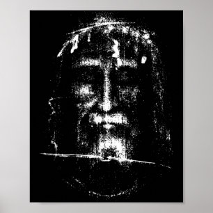 The Holy Face Shroud of Turin Jesus Christ Face Poster