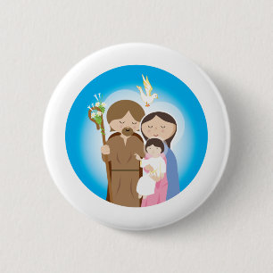 The Holy Family 6 Cm Round Badge