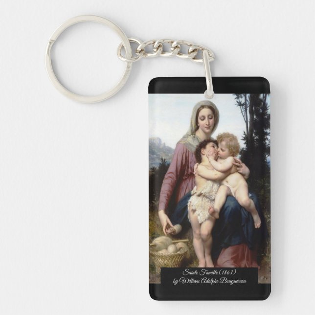 The Holy Family by Bouguereau Key Ring (Front)