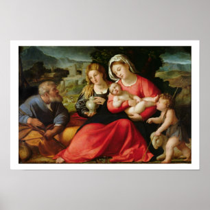 The Holy Family, c.1508-12 (oil on canvas) Poster