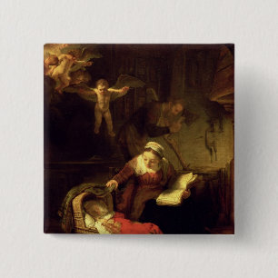 The Holy Family, c.1645 15 Cm Square Badge