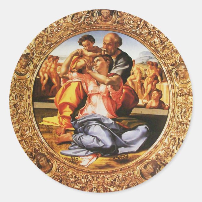 The Holy Family Classic Round Sticker (Front)