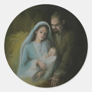 The Holy Family Classic Round Sticker
