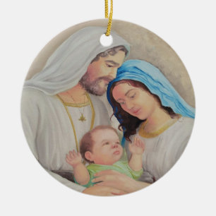 The Holy Family: Divine Love Portrait Ceramic Tree Decoration
