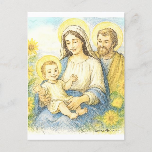 The Holy Family - Nativity Postcard (Front)