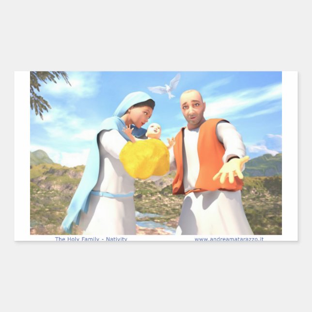 The Holy Family - Nativity   Rectangular Sticker (Front)