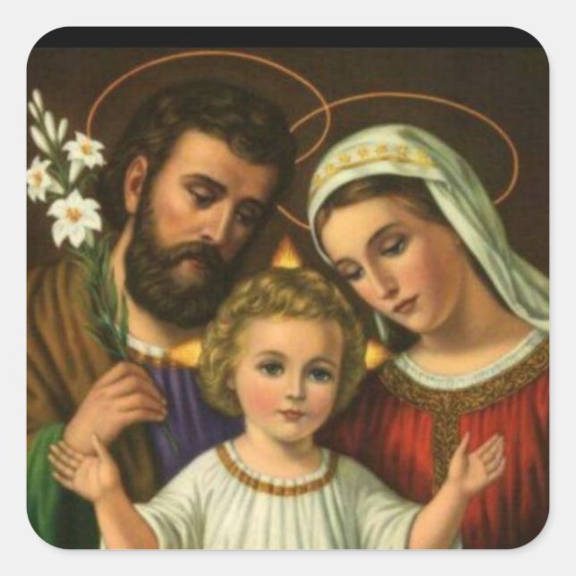 The Holy Family Square Sticker (Front)