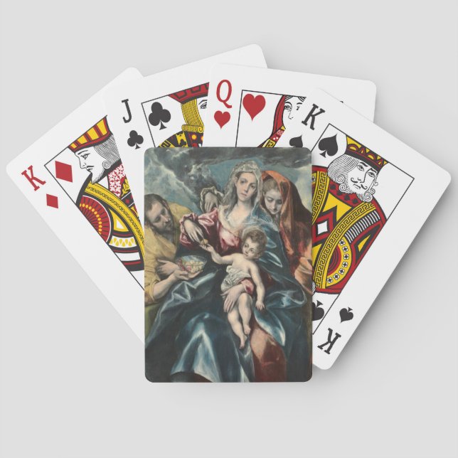 The Holy Family with Mary Magdalen El Greco Spain Playing Cards (Back)
