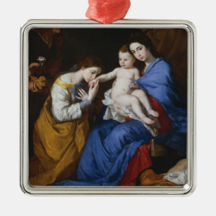 The Holy Family with Saints Anne and Catherine Metal Tree Decoration