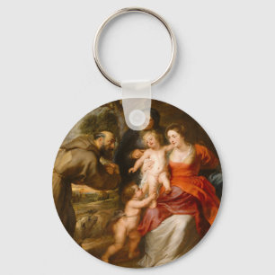 The Holy Family with Saints Key Ring