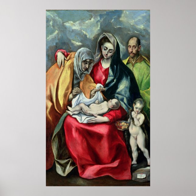 The Holy Family with St.Elizabeth, 1580-85 Poster (Front)