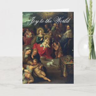 The Holy Kinship Baby Jesus Christmas Greetings Holiday Card
