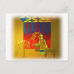 The Holy Place of the Tabernacle with High Priest Postcard