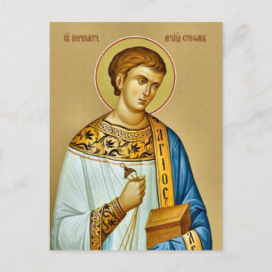 The Holy Protomartyr and Archdeacon Stephen Icon   Postcard