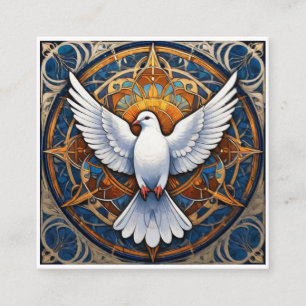 The Holy Spirit (dove) 1 Square Business Card