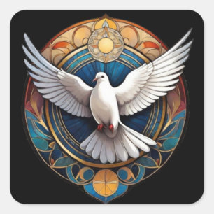 The Holy Spirit (dove) 3 Square Sticker
