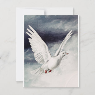 The holy spirit in the form of a Dove Invitation