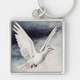 The holy spirit in the form of a Dove Key Ring