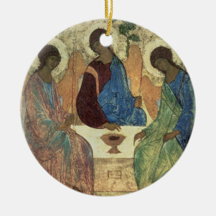 The Holy Trinity, 1420s (tempera on panel) Ceramic Tree Decoration