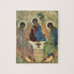 The Holy Trinity, 1420s (tempera on panel) Jigsaw Puzzle<br><div class="desc">Image Collection Number:  BAL39517  The Holy Trinity,  1420s (tempera on panel) (for copy see 40956). Rublev,  Andrei (c.1370-1430) tempera on panel. Tretyakov Gallery,  Moscow,  Russia .  1420</div>