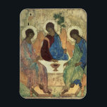 The Holy Trinity, 1420s (tempera on panel) Magnet<br><div class="desc">Image Collection Number:  BAL39517  The Holy Trinity,  1420s (tempera on panel) (for copy see 40956). Rublev,  Andrei (c.1370-1430) tempera on panel. Tretyakov Gallery,  Moscow,  Russia .  1420</div>