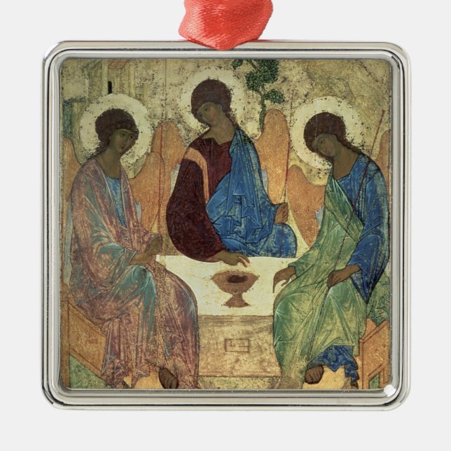 The Holy Trinity, 1420s (tempera on panel) Metal Tree Decoration (Front)