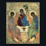 The Holy Trinity, 1420s (tempera on panel) Poster<br><div class="desc">Image Collection Number:  BAL39517  The Holy Trinity,  1420s (tempera on panel) (for copy see 40956). Rublev,  Andrei (c.1370-1430) tempera on panel. Tretyakov Gallery,  Moscow,  Russia .  1420</div>