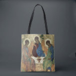 The Holy Trinity, 1420s Tote Bag<br><div class="desc">The Holy Trinity,  1420s | by Andrei Rublev | Art Location: Tretyakov Gallery,  Moscow,  Russia | Russian Artist | Image Collection Number: BAL39517</div>