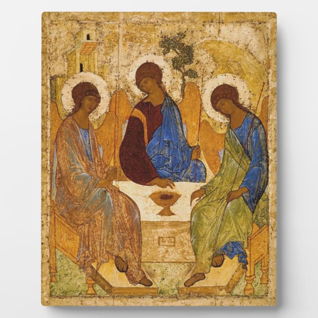 The Holy Trinity By Andrei Rublev Plaque (Front)