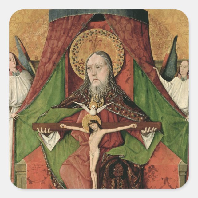 The Holy Trinity from the Mosol Altarpiece Square Sticker (Front)