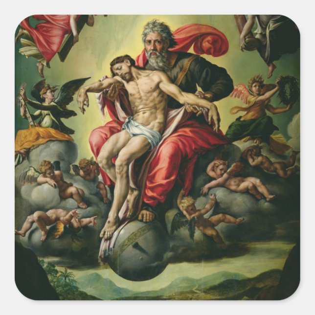 The Holy Trinity Square Sticker (Front)