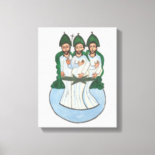 The Holy trinity Vintage Folk art painting  Canvas Print